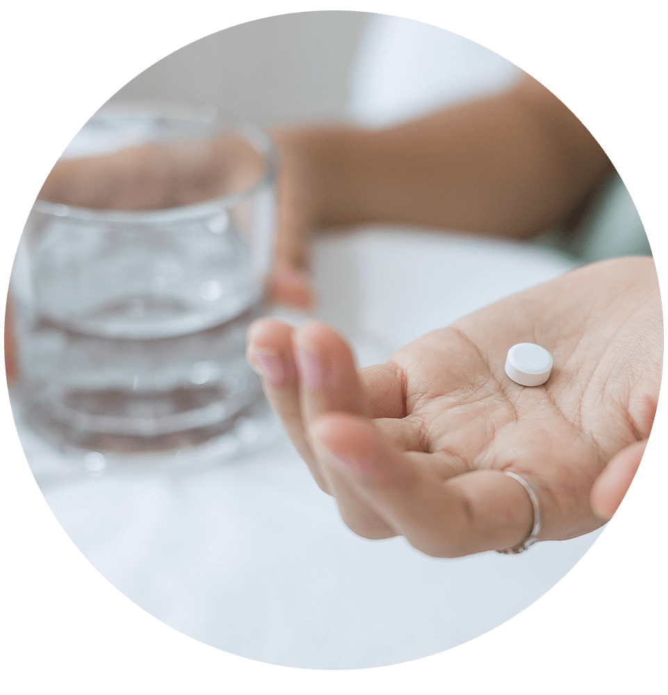 Woman taking Medication