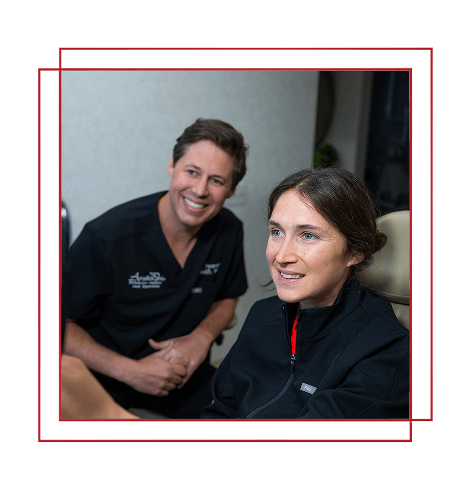 patient smiling brightly after finishing their dental procedure